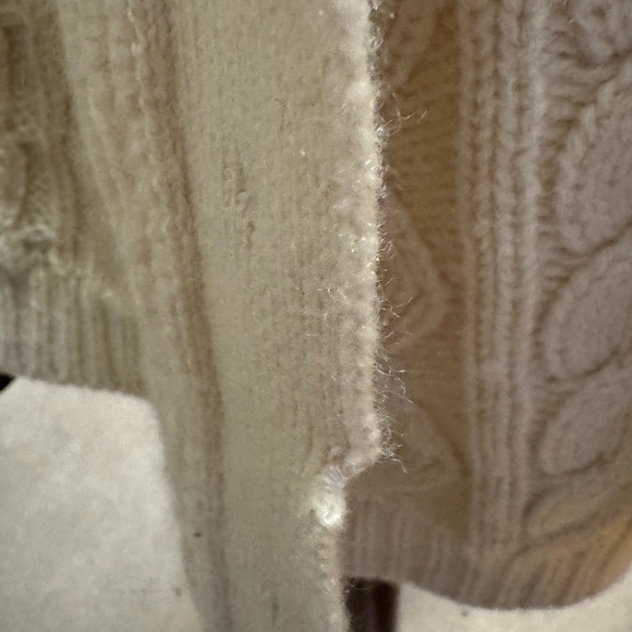 Cream Cable Knit Cardigan - Picture 3 of 3